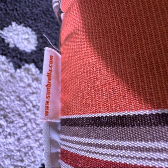 Sunbrella® Pottery Barn Passage Striped Outdoor Lumbar Throw Pillow - Picture 6 of 7